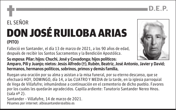 DON JOSÉ RUILOBA ARIAS