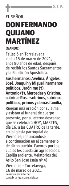 DON FERNANDO QUIJANO MARTÍNEZ