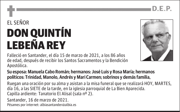 DON QUINTÍN LEBEÑA REY