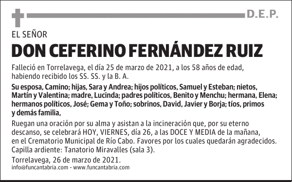 DON CEFERINO FERNÁNDEZ RUIZ