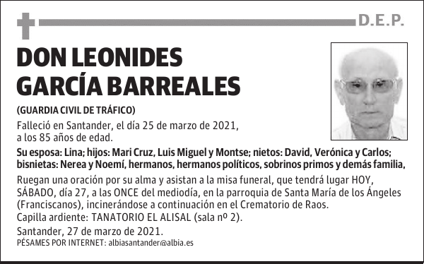 DON LEONIDES GARCÍA BARREALES