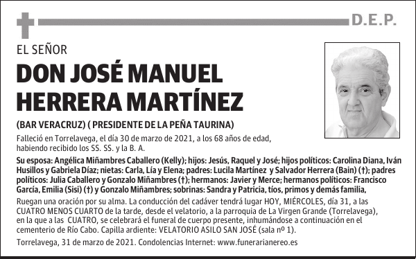 DON JOSÉ MANUEL HERRERA MARTÍNEZ
