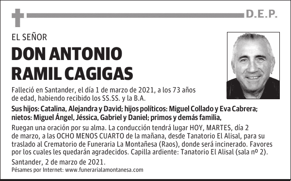 DON ANTONIO RAMIL CAGIGAS