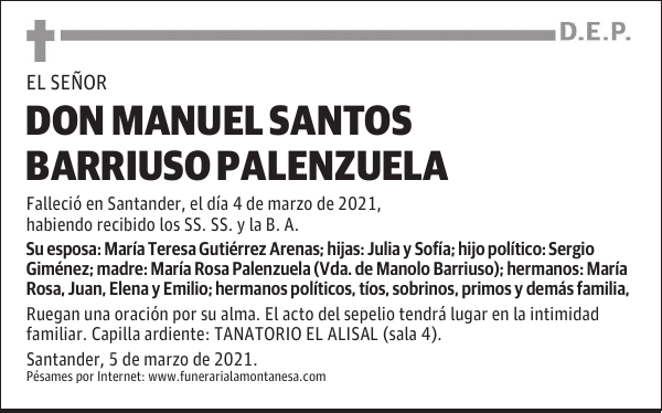 DON MANUEL SANTOS BARRIUSO PALENZUELA