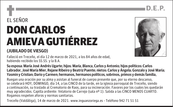 DON CARLOS AMIEVA GUTIÉRREZ