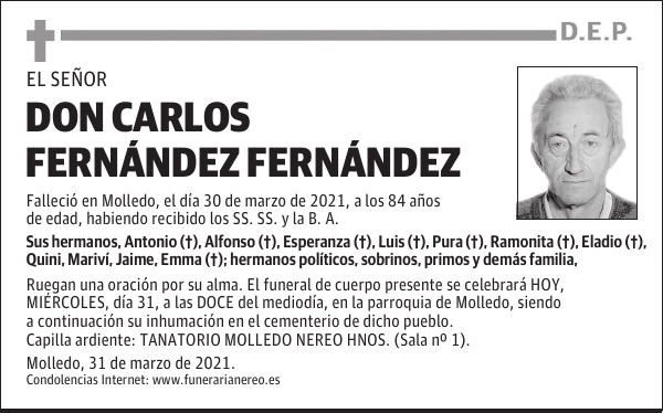 DON CARLOS FERNÁNDEZ FERNÁNDEZ