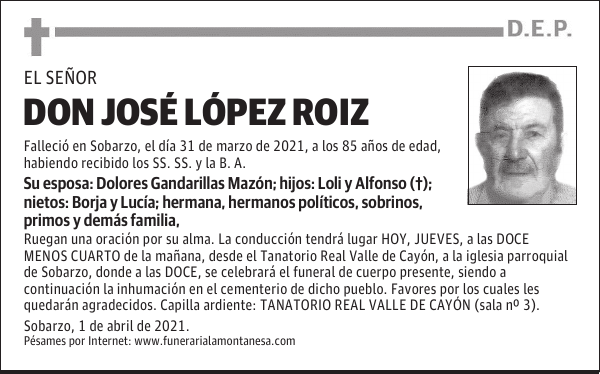 DON JOSÉ LÓPEZ ROIZ
