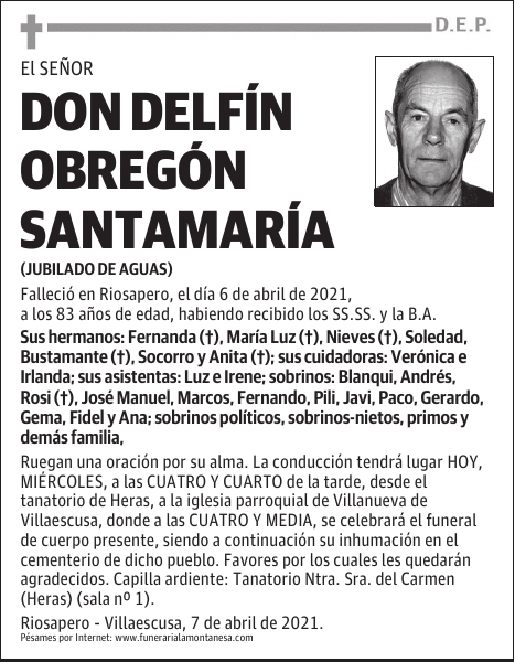 DON DELFÍN OBREGÓN SANTAMARÍA