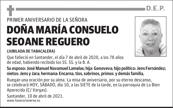DOÑA MARÍA CONSUELO SEOANE REGUERO