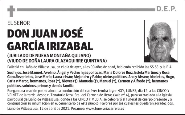 DON JUAN JOSÉ GARCÍA IRIZABAL