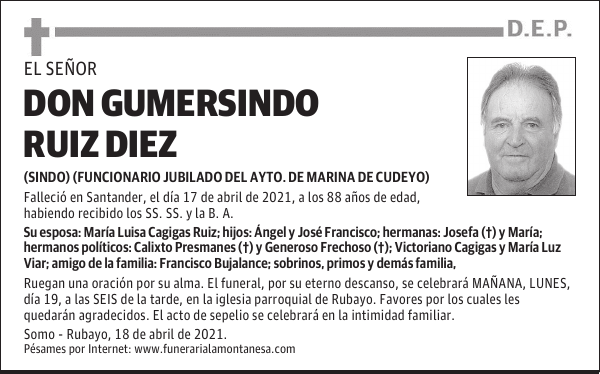 DON GUMERSINDO RUIZ DIEZ