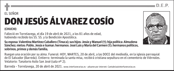 DON JESÚS ÁLVAREZ COSÍO