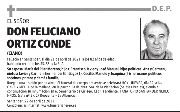 DON FELICIANO ORTIZ CONDE