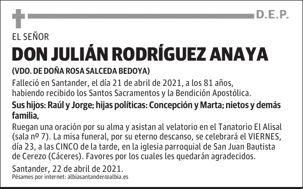 DON JULIÁN RODRÍGUEZ ANAYA