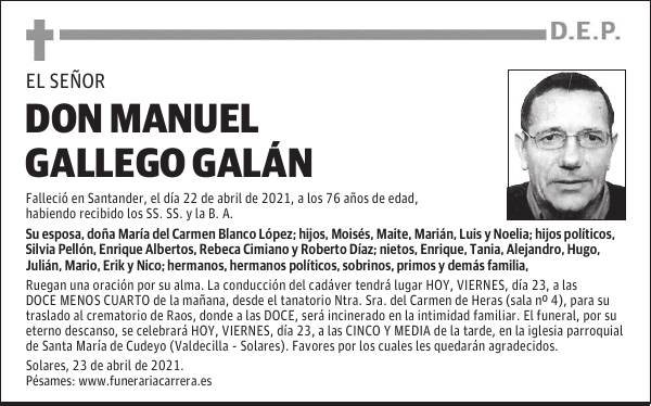 DON MANUEL GALLEGO GALÁN