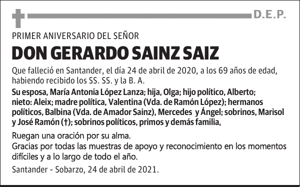 DON GERARDO SAINZ SAIZ