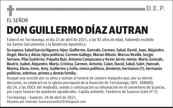 DON GUILLERMO DÍAZ AUTRAN