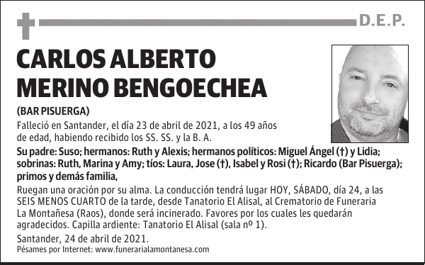 CARLOS ALBERTO MERINO BENGOECHEA