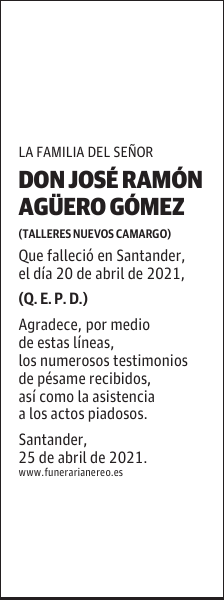 DON JOSÉ RAMÓN AGÜERO GÓMEZ