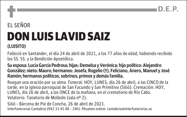 DON LUIS LAVID SAIZ