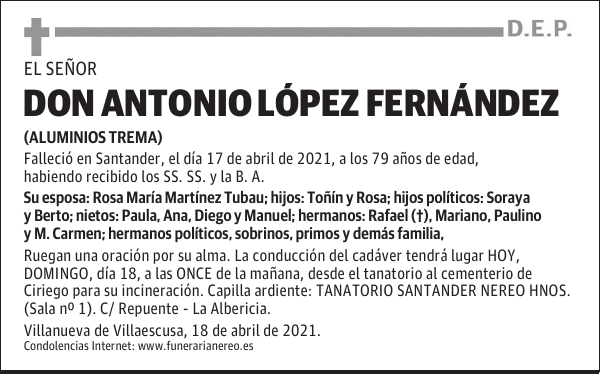 DON ANTONIO LÓPEZ FERNÁNDEZ