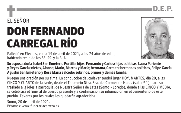 DON FERNANDO CARREGAL RÍO
