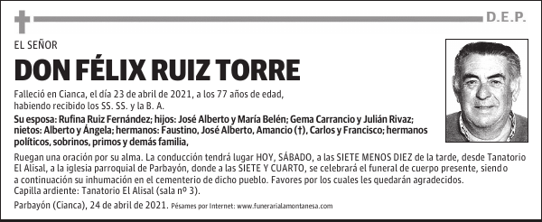 DON FÉLIX RUIZ TORRE