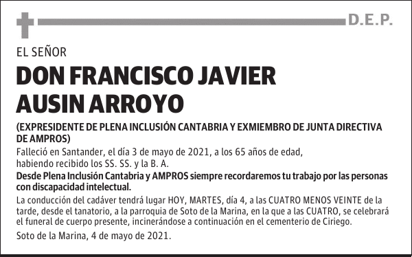 DON FRANCISCO JAVIER AUSIN ARROYO