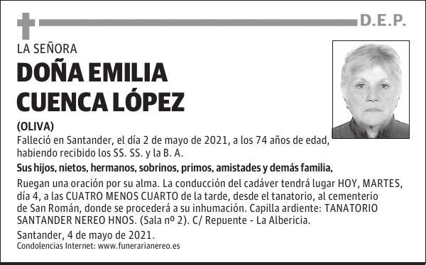 DOÑA EMILIA CUENCA LÓPEZ