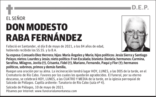 DON MODESTO RABA FERNÁNDEZ