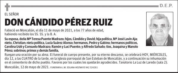 DON CÁNDIDO PÉREZ RUIZ