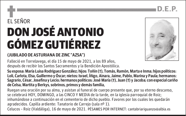 DON JOSÉ ANTONIO GÓMEZ GUTIÉRREZ