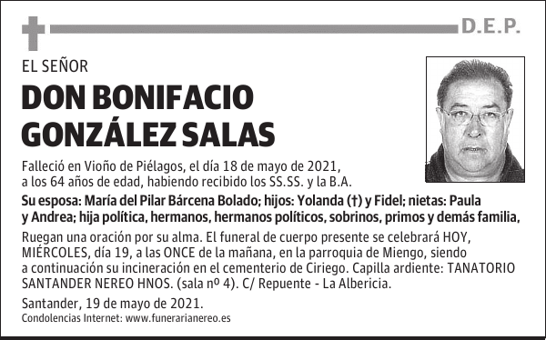 DON BONIFACIO GONZÁLEZ SALAS