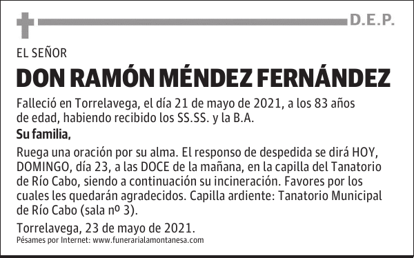 DON RAMÓN MÉNDEZ FERNÁNDEZ