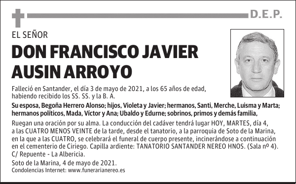 DON FRANCISCO JAVIER AUSIN ARROYO