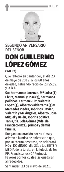 DON GUILLERMO LÓPEZ GÓMEZ