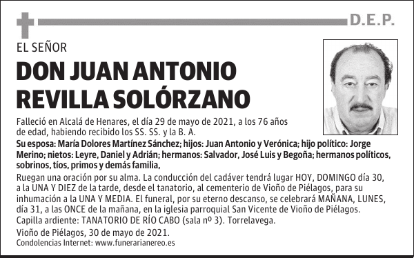 DON JUAN ANTONIO REVILLA SOLÓRZANO