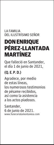 DON ENRIQUE PÉREZ-LLANTADA MARTÍNEZ