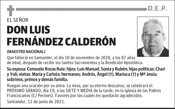 DON LUIS FERNÁNDEZ CALDERÓN