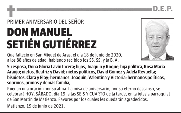 DON MANUEL SETIÉN GUTIÉRREZ