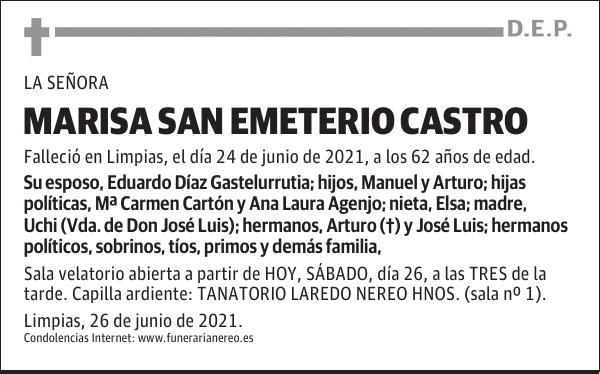 MARISA SAN EMETERIO CASTRO