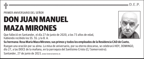 DON JUAN MANUEL MAZA MIRONES