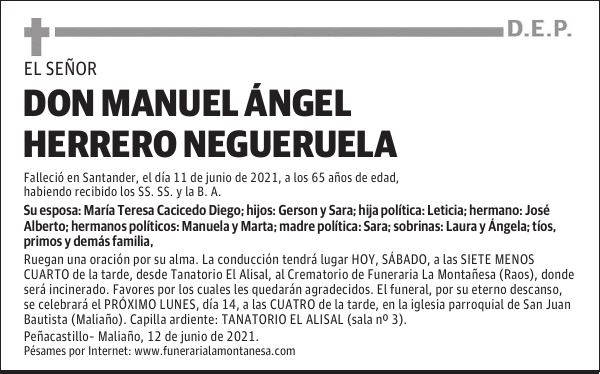 DON MANUEL ÁNGEL HERRERO NEGUERUELA
