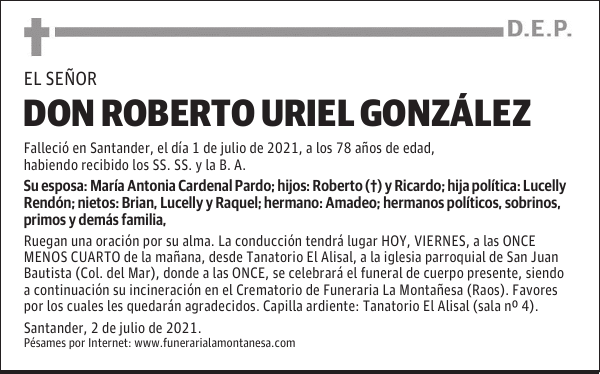 DON ROBERTO URIEL GONZÁLEZ