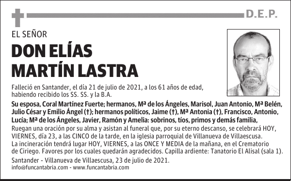 DON ELÍAS MARTÍN LASTRA