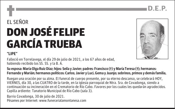 DON JOSÉ FELIPE GARCÍA TRUEBA