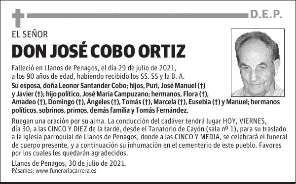 DON JOSÉ COBO ORTIZ