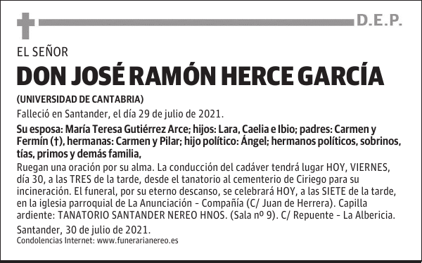 DON JOSÉ RAMÓN HERCE GARCÍA