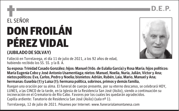 DON FROILÁN PÉREZ VIDAL