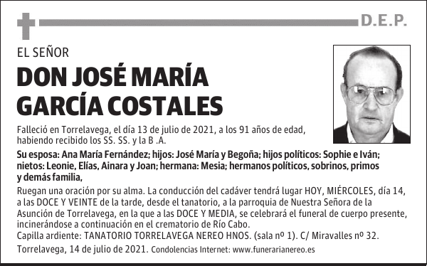 DON JOSÉ MARÍA GARCÍA COSTALES